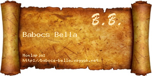 Babocs Bella névjegykártya